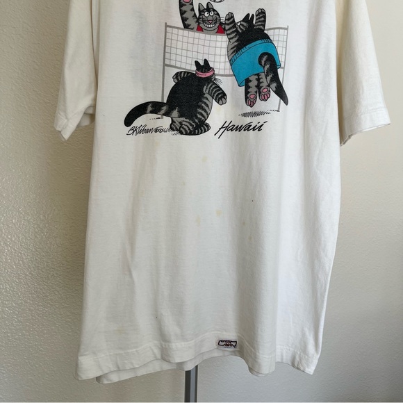 Vintage Crazy Shirts B Kliban Cats Volleyball T-Shirt XL Hawaii Edition - Picture 3 of 16